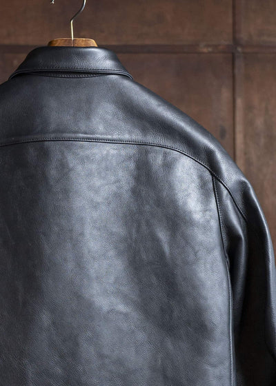 OPPOSE DUALITY 6 Pocket Panel Leather Work JKT OD1001JKT-25SS Black