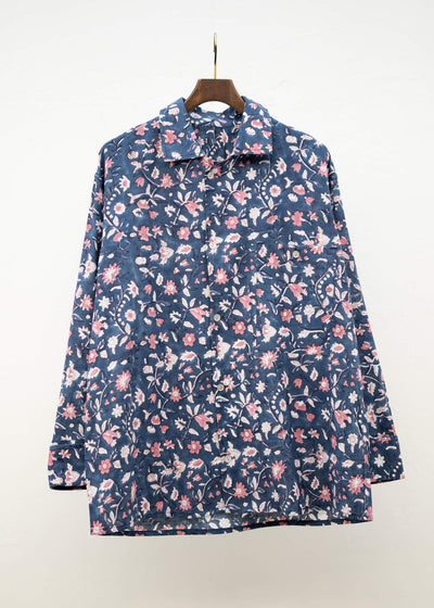 Edwina Horl HEMD<sonnenanbeter> BLOCKPRINT blue</sonnenanbeter>