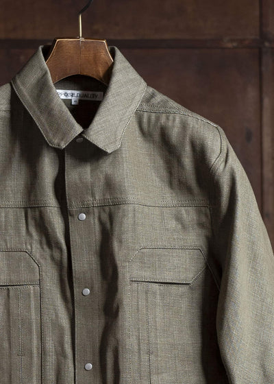 OPPOSE DUALITY 6 Pocket Panel Denim JKT RAW OD0001DJK-25SS Green