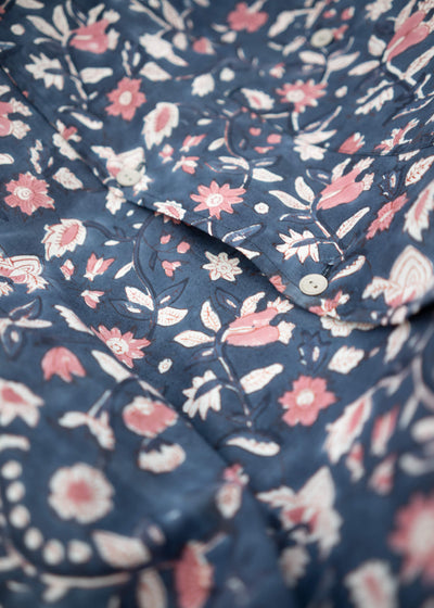 Edwina Horl HEMD<sonnenanbeter> BLOCKPRINT blue</sonnenanbeter>