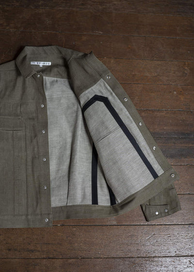 OPPOSE DUALITY 6 Pocket Panel Denim JKT RAW OD0001DJK-25SS Green