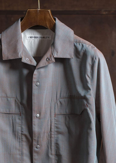 OPPOSE DUALITY Chambray Panel Shirts OD2002SHT-25SS Orange Gray