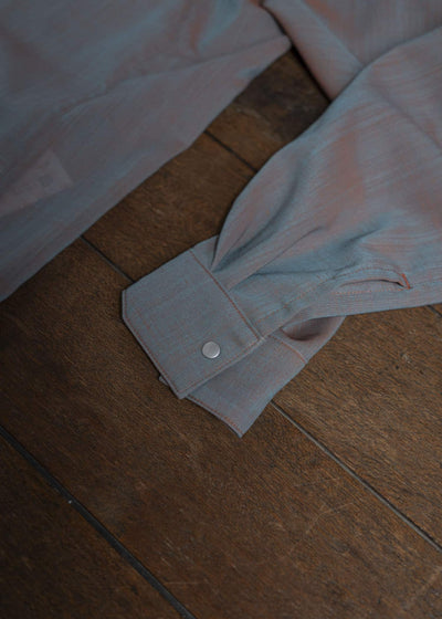 OPPOSE DUALITY Chambray Panel Shirts OD2002SHT-25SS Orange Gray