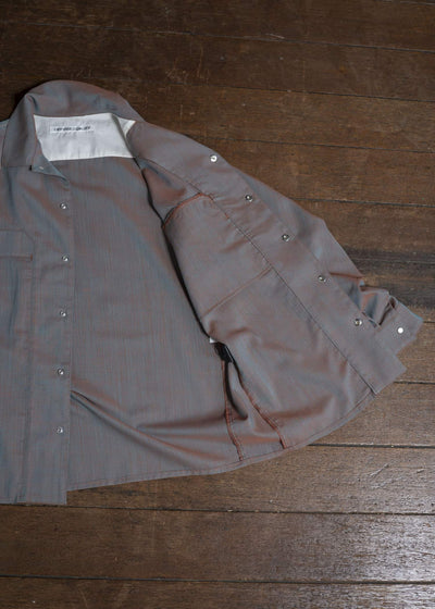 OPPOSE DUALITY Chambray Panel Shirts OD2002SHT-25SS Orange Gray