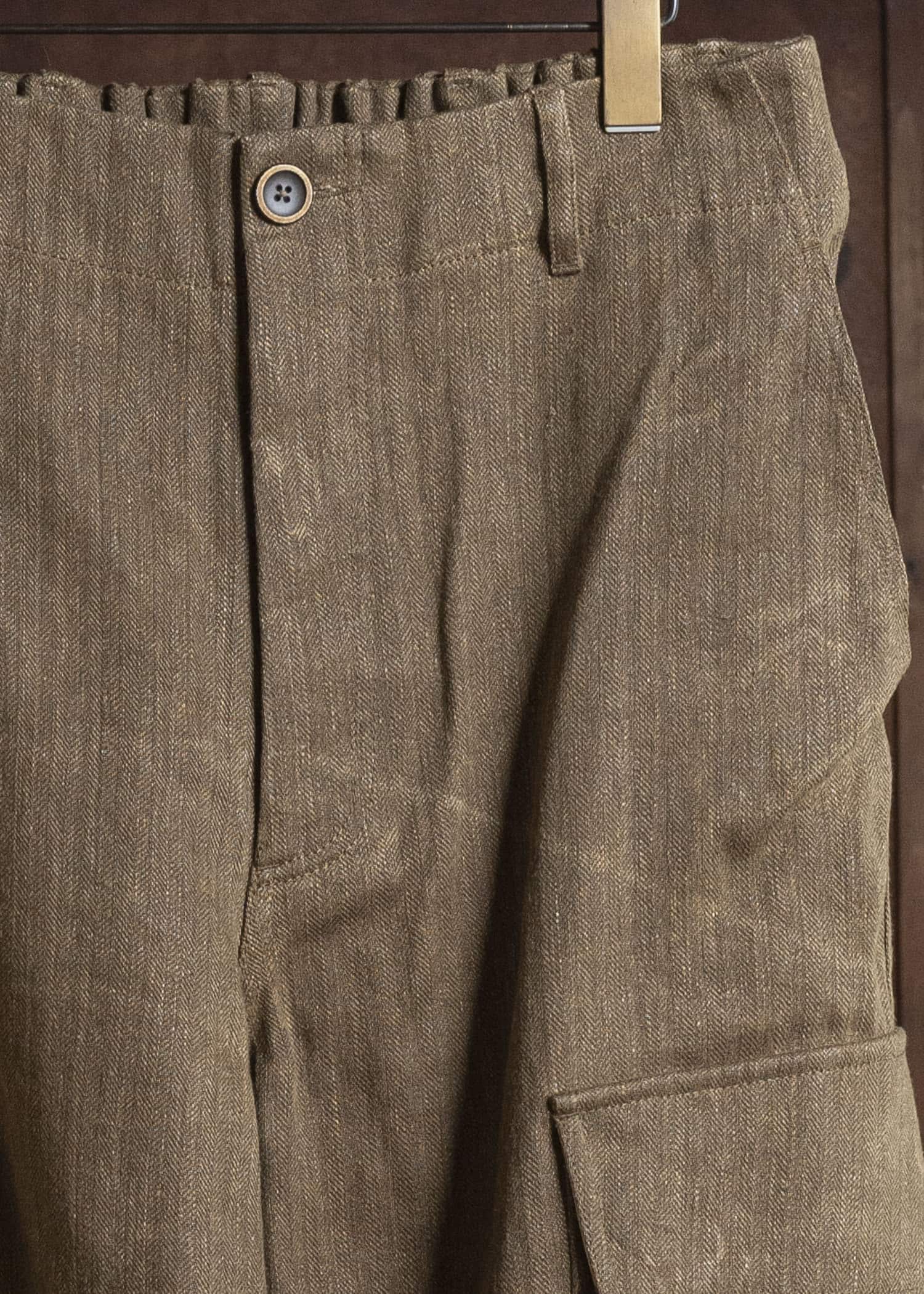 UMA WANG S6/M/UM3501 PAXTON PANTS uw240 - mustard