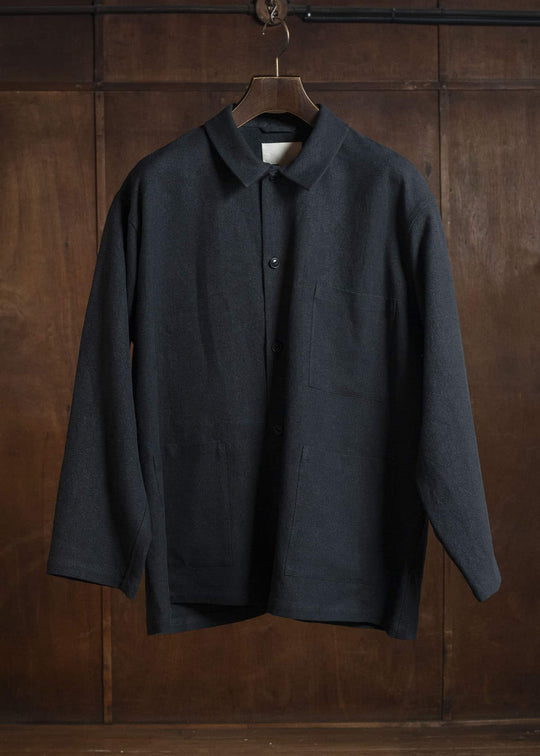 YOKO SAKAMOTO YS-26SS-27-BLACK WORK SHIRT BLACK