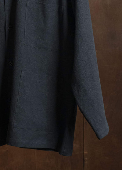 YOKO SAKAMOTO YS-26SS-27-BLACK WORK SHIRT BLACK