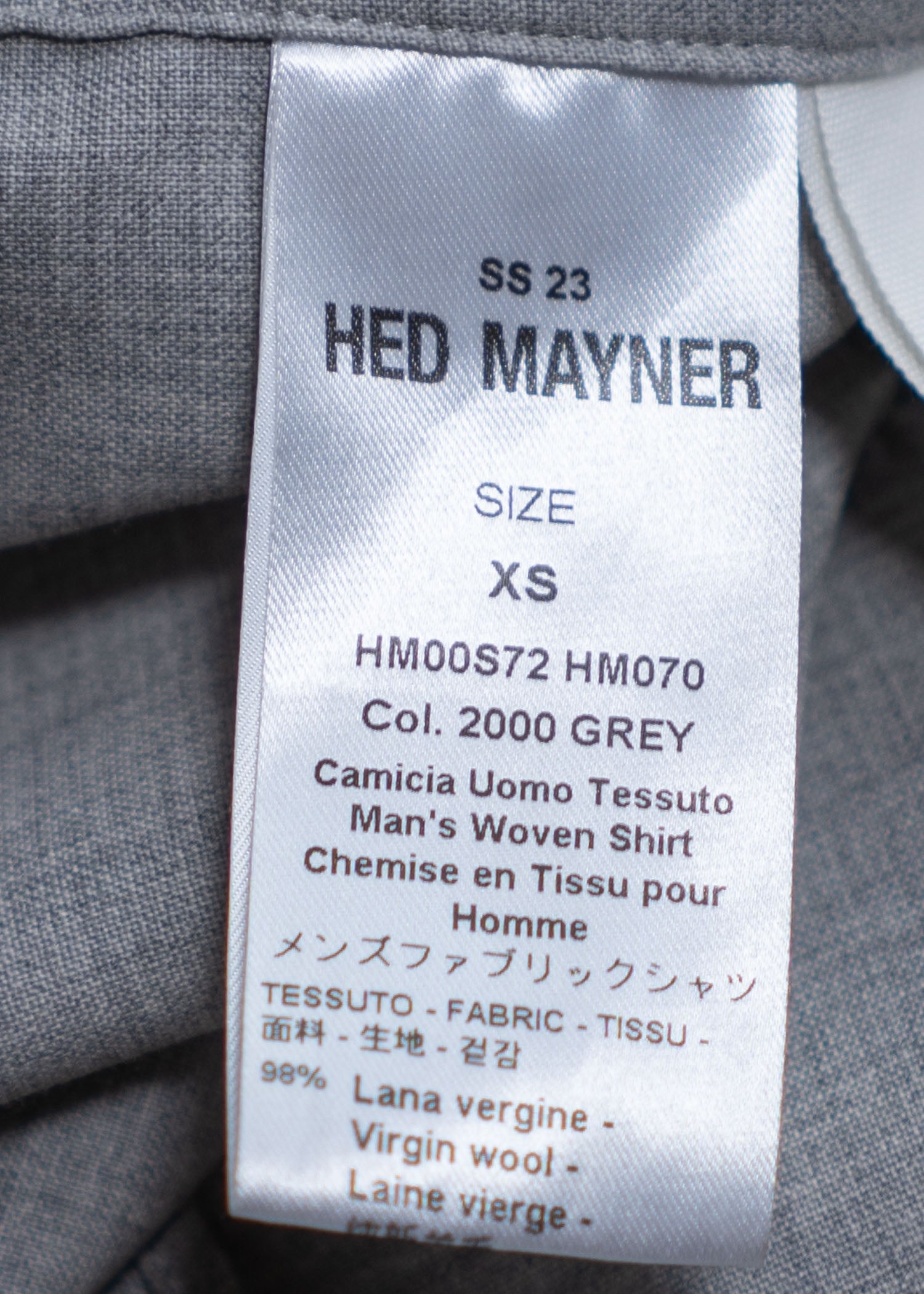 HED MAYNER 23SS Band Collar Shirt