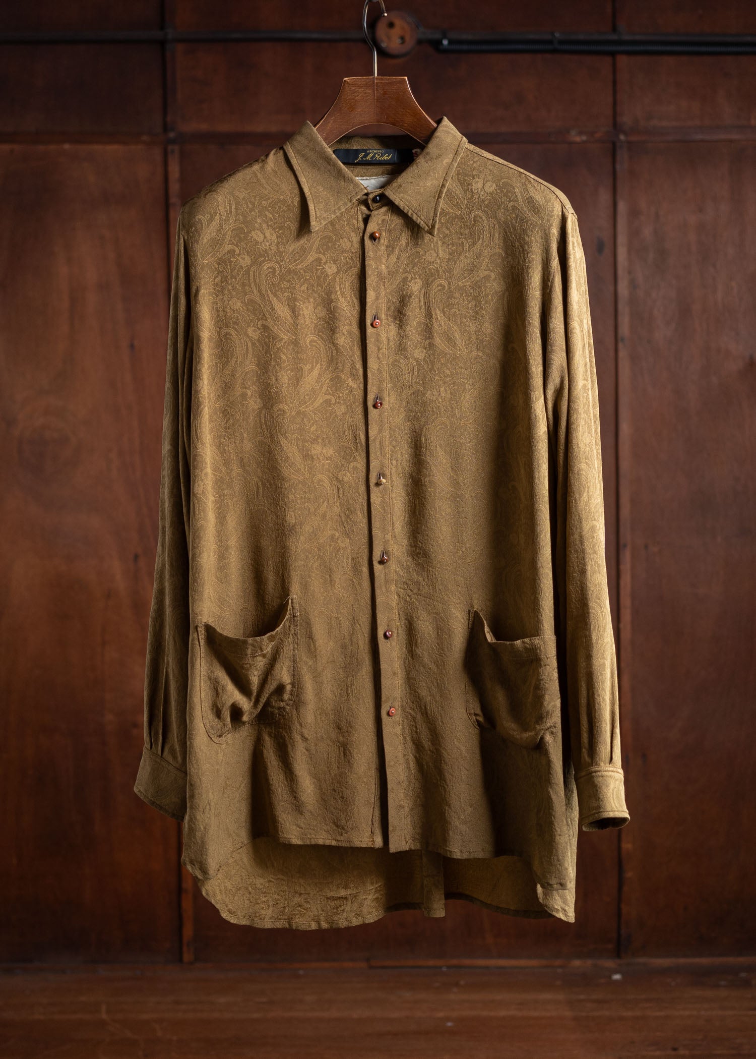 J.M.Ribot Vintage silk jacquard shirt