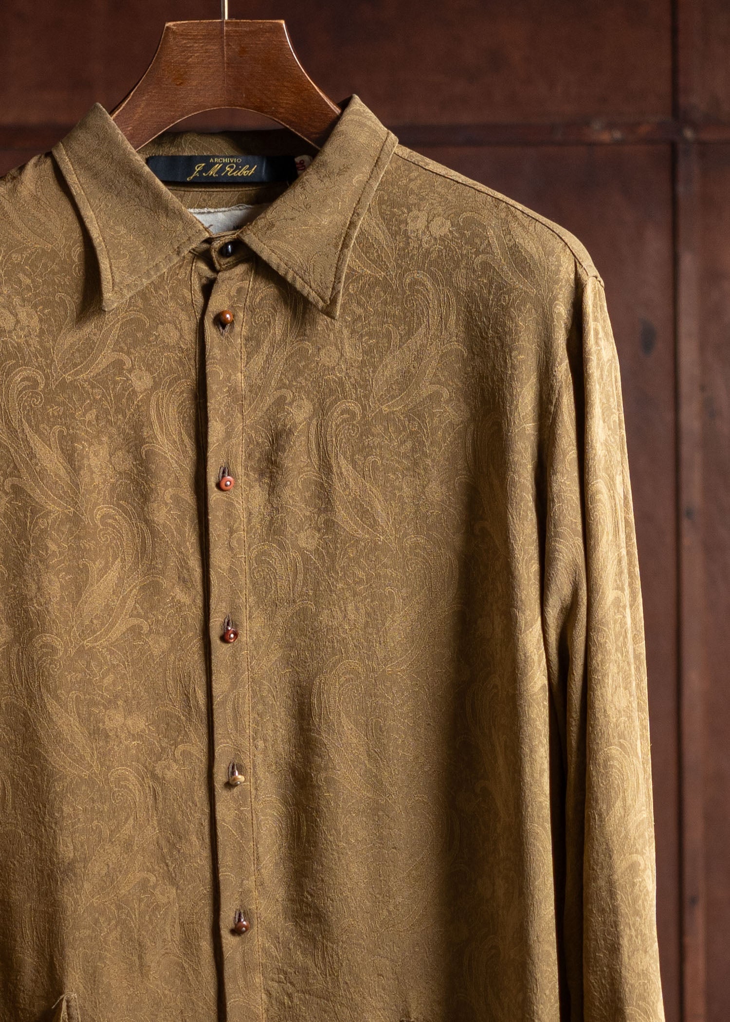 J.M.Ribot Vintage silk jacquard shirt