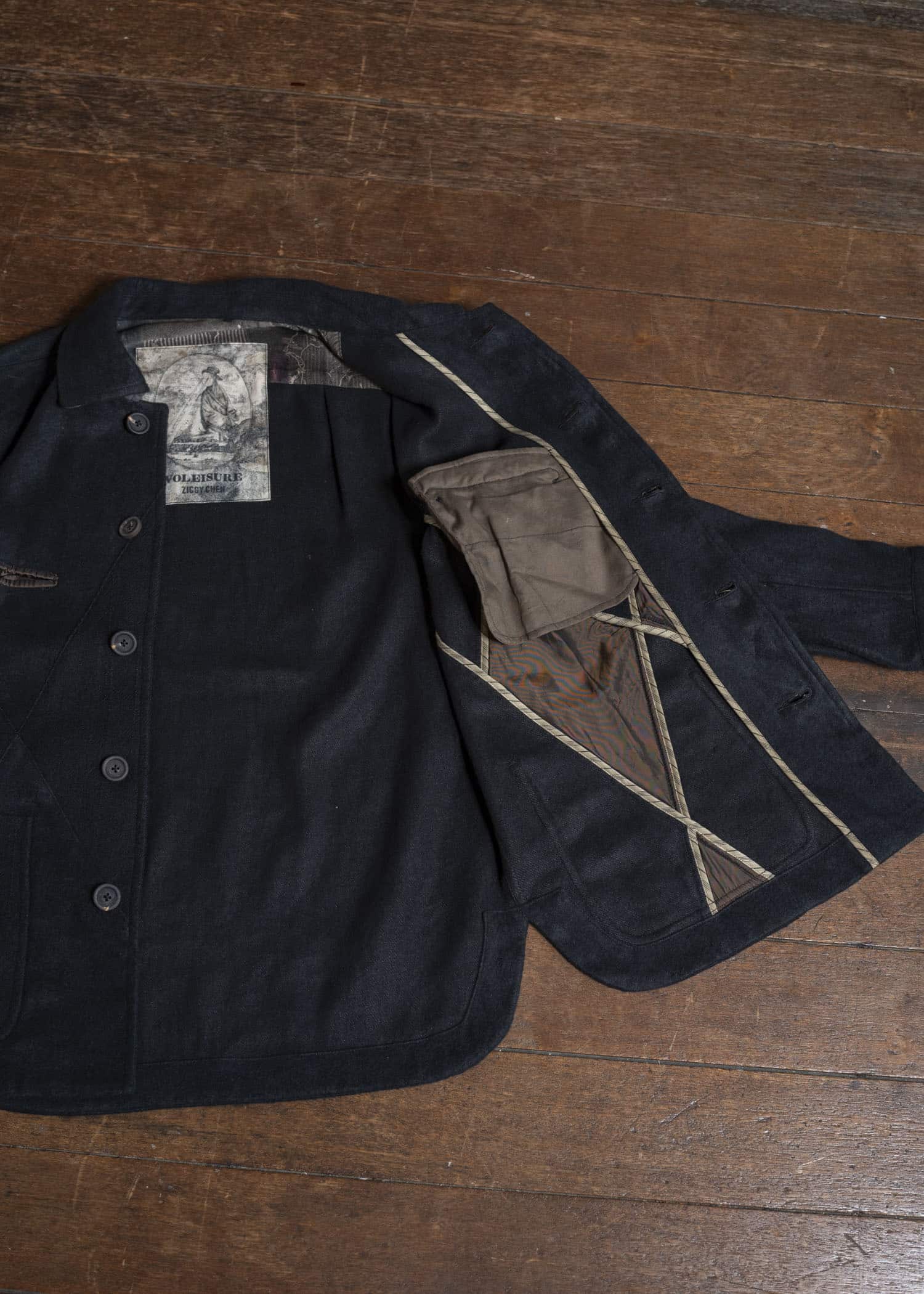 ZIGGY CHEN 0M2530927 DIAMOND SHAPED PATCHWOREK JACKET 4