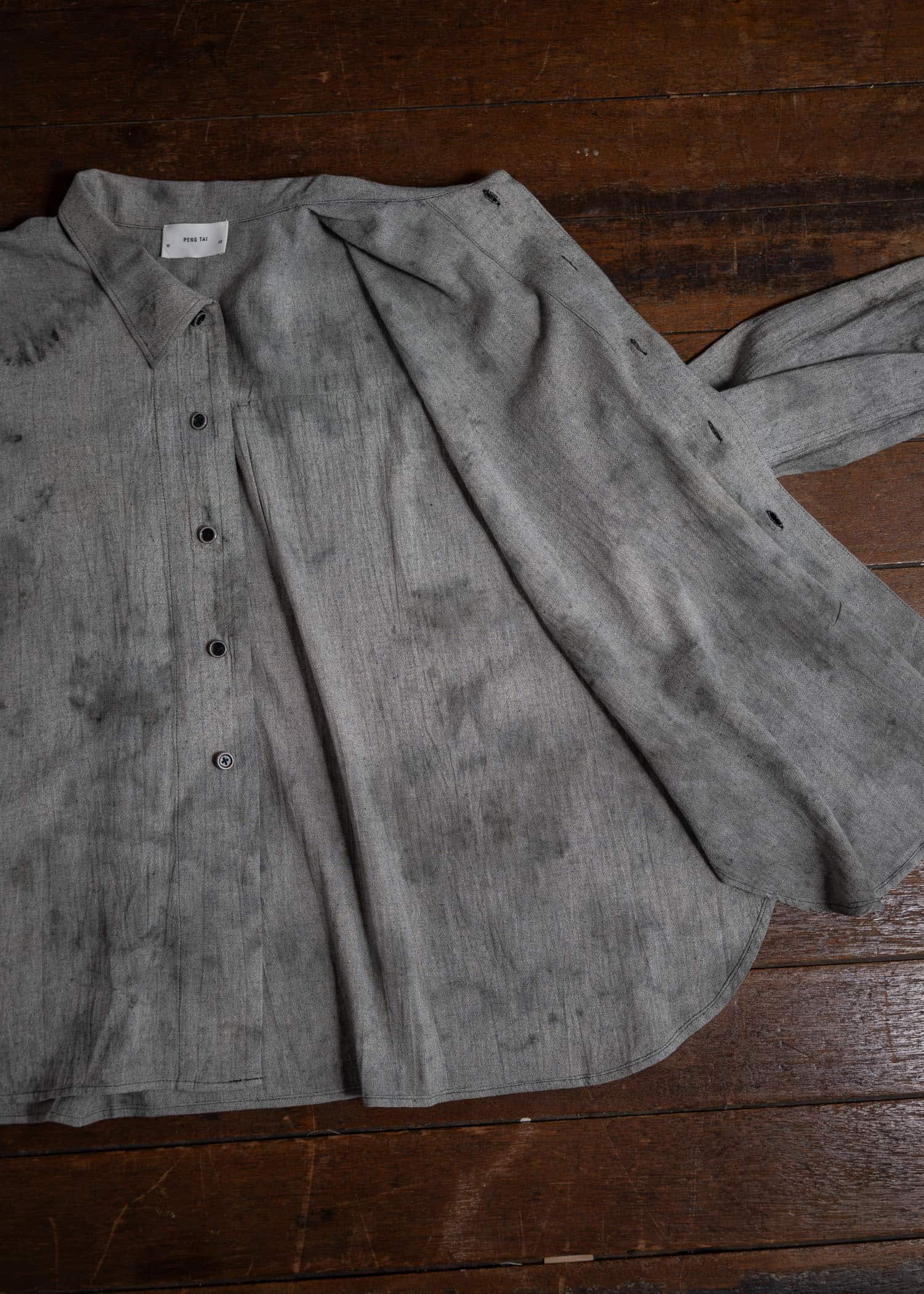 Peng Tai PTS24M02-1 HAND DYED LS SHIRT WORMWOOD DYED