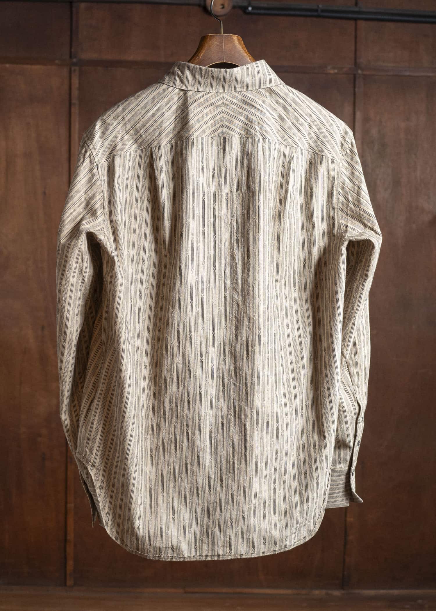 ZIGGY CHEN 0M2530718 SPREAD COLLAR STRIPED SHIRT 42