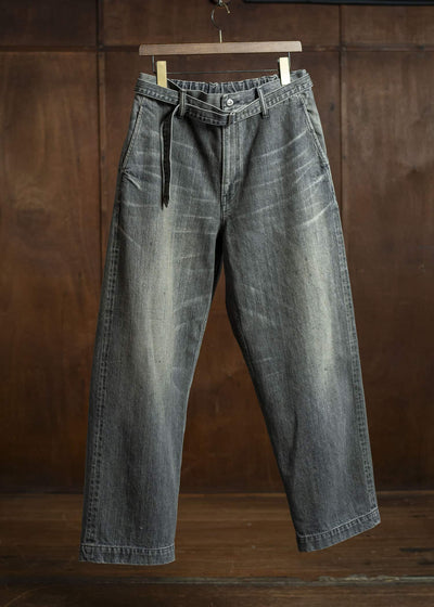 YOKO SAKAMOTO Belted TrousersYS-25SS-12-VINTAGE BLACK