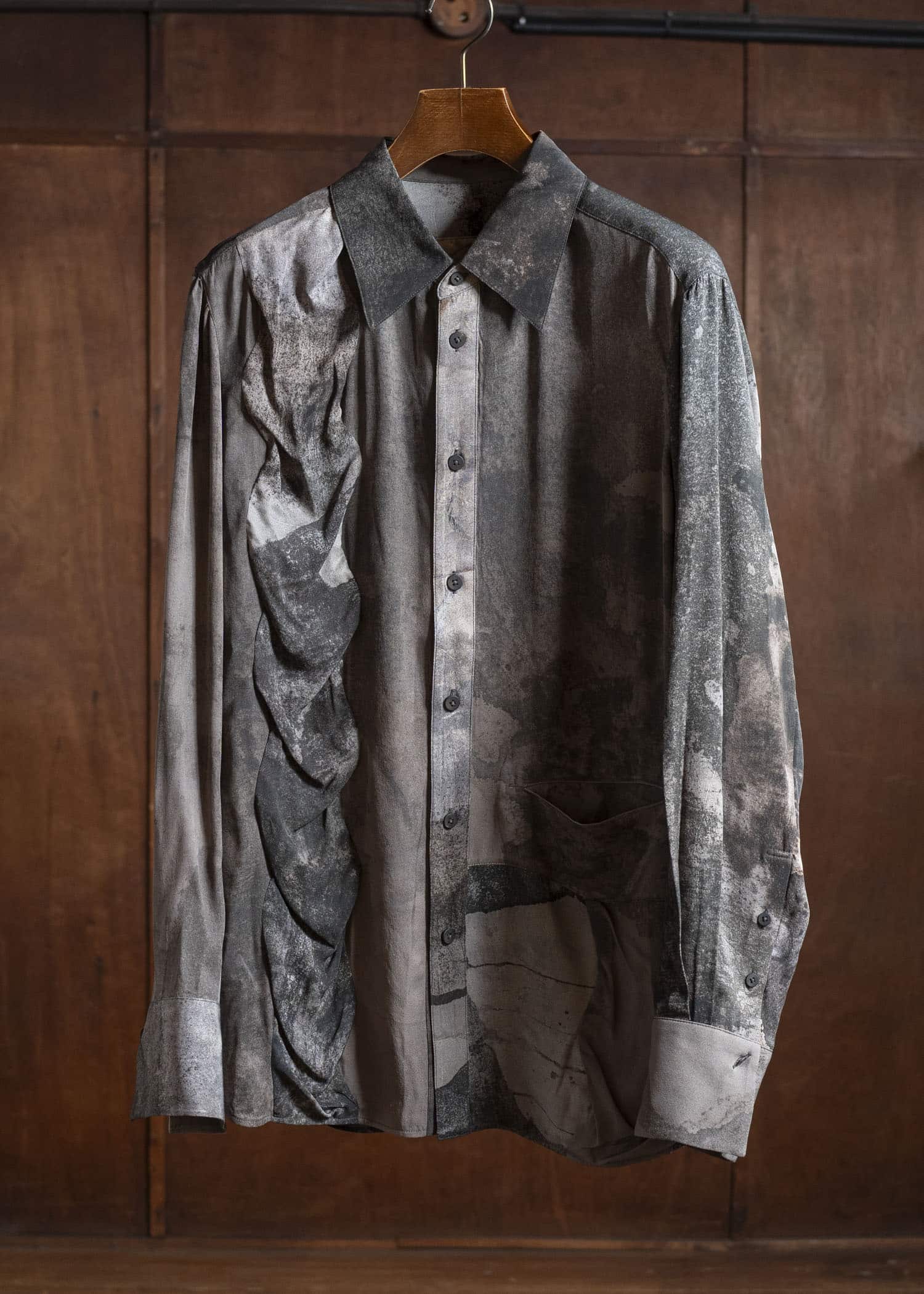 ZIGGY CHEN 0M2530714 DIGITAL PRINT WAVE-SHAPED SHIRT 3