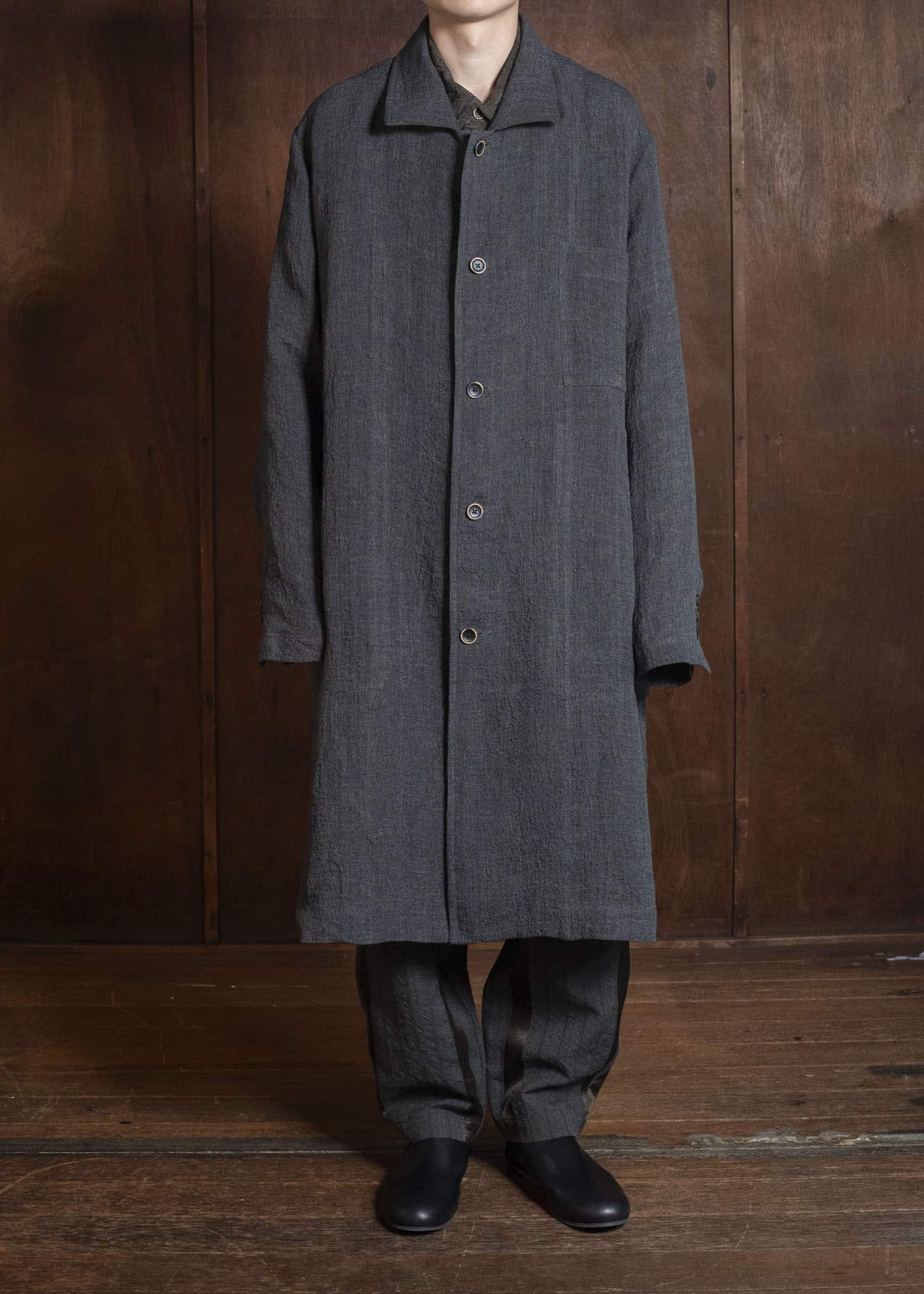 UMA WANG S6/M/UM8501 CASPAR COAT uw890 - dark grey