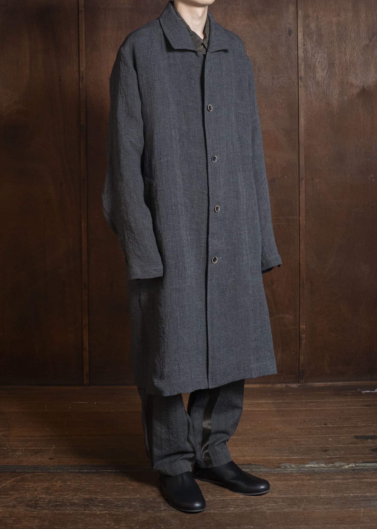 UMA WANG S6/M/UM8501 CASPAR COAT uw890 - dark grey