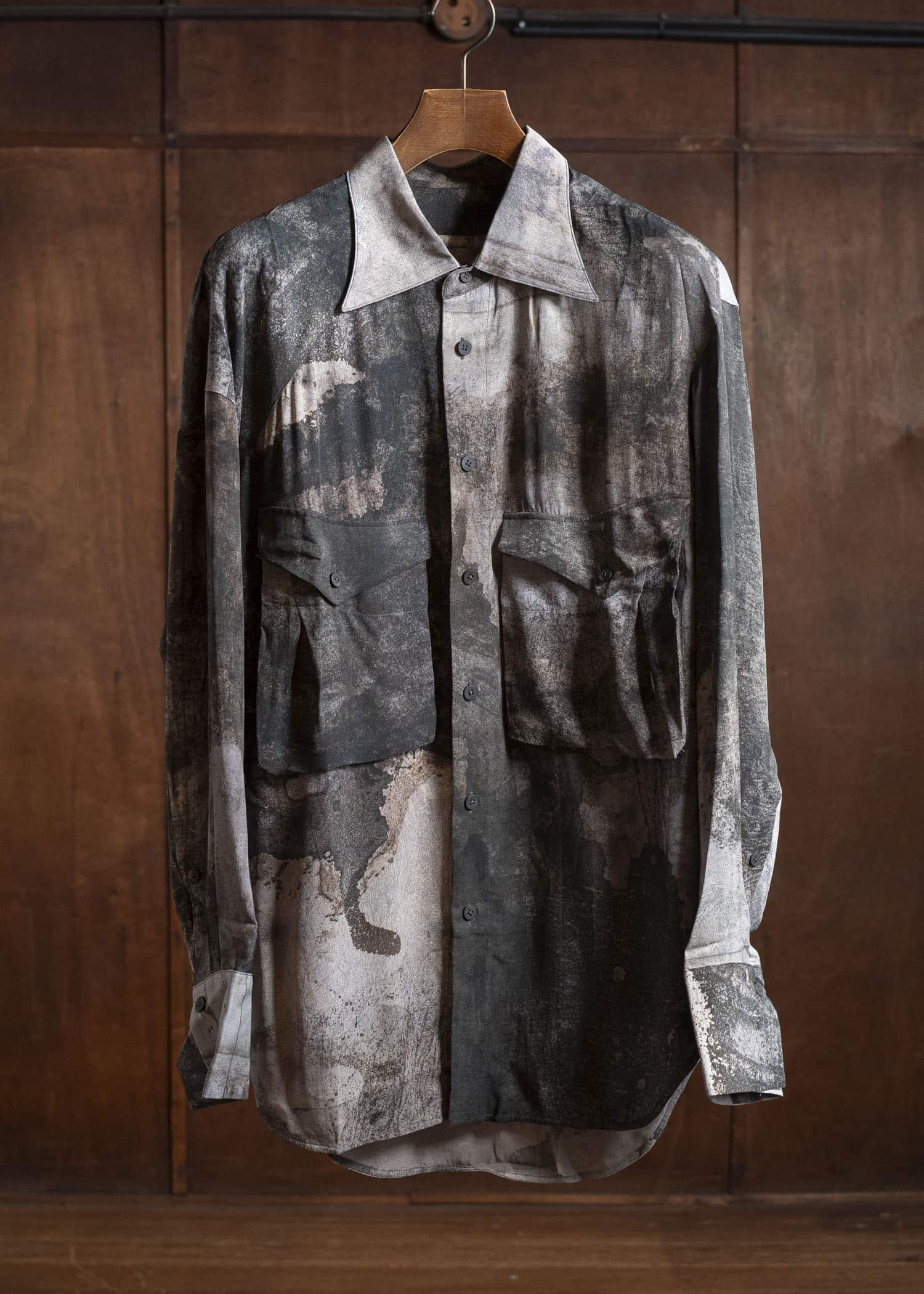 ZIGGY CHEN 0M2530701 DIGITAL PRINT SILK SHIRT JACKET 3