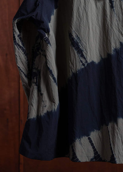 SUZUSAN Recycled Ripstop Nyl on Hooded Half Coat Black x Khaki