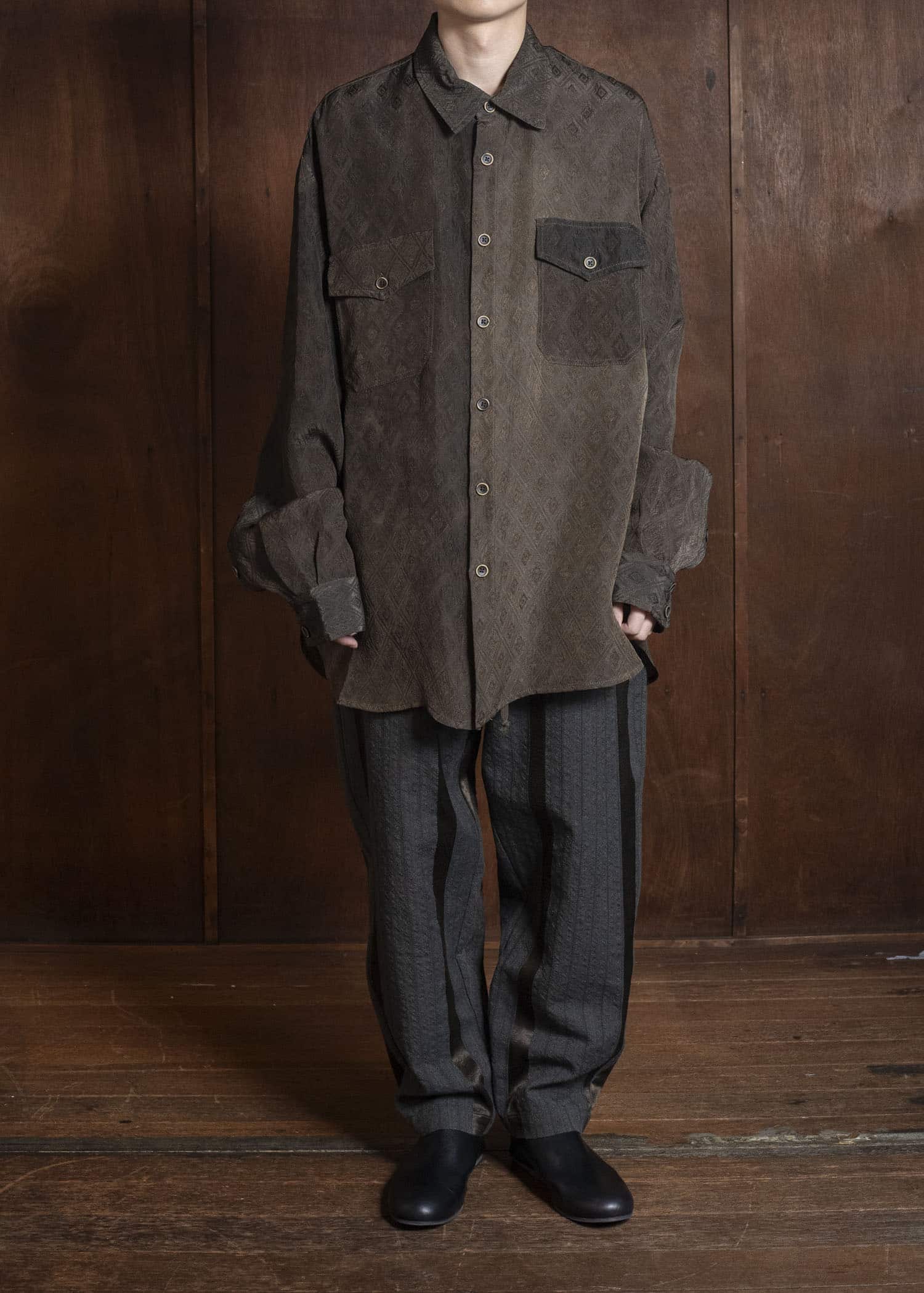 UMA WANG S6/M/UM1516 TAVIS TOP uw690 - dark brown