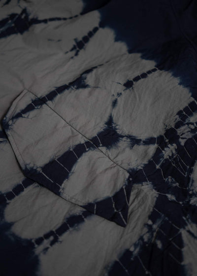 SUZUSAN Recycled Ripstop Nyl on Hooded Half Coat Black x Khaki