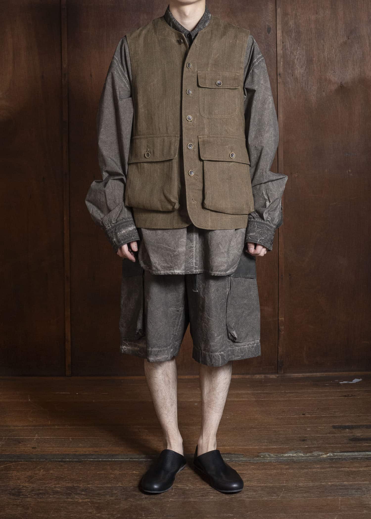 UMA WANG S6/M/UM3527 PANTHER PANTS uw860 - grey brown