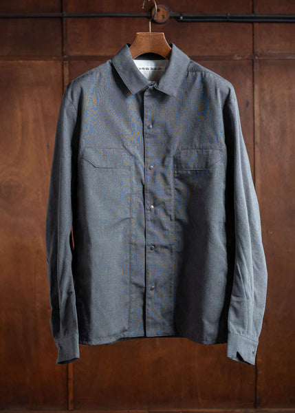 OPPOSE DUALITY Panel Shirts Cotton Gray OD2002SHT-24AW