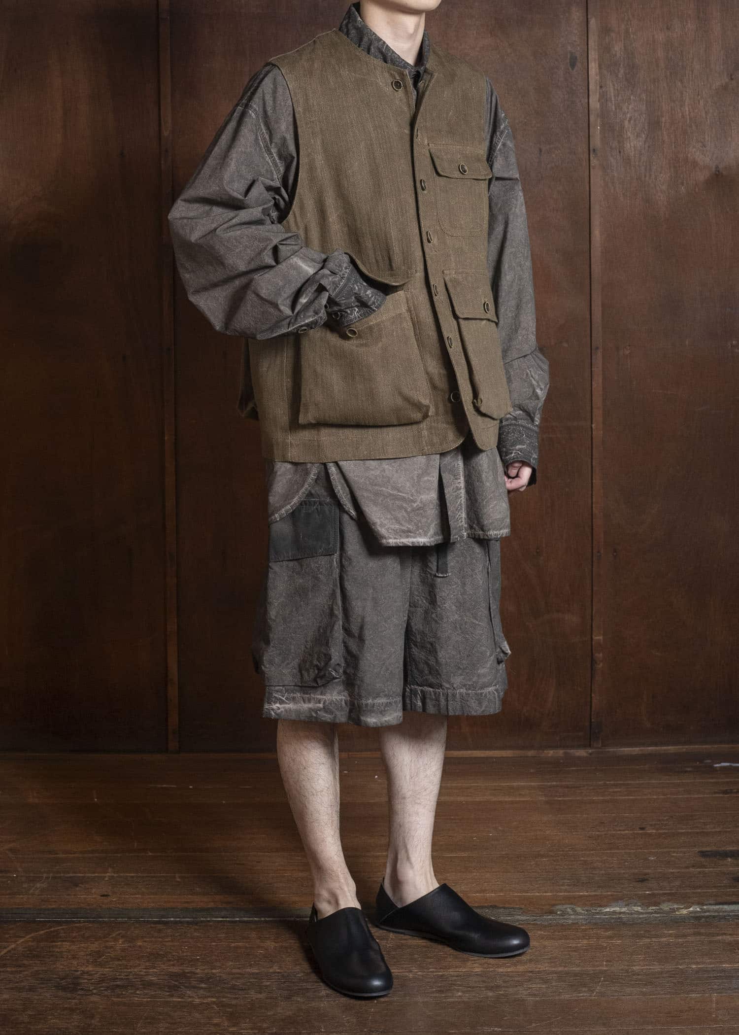 UMA WANG S6/M/UM3527 PANTHER PANTS uw860 - grey brown