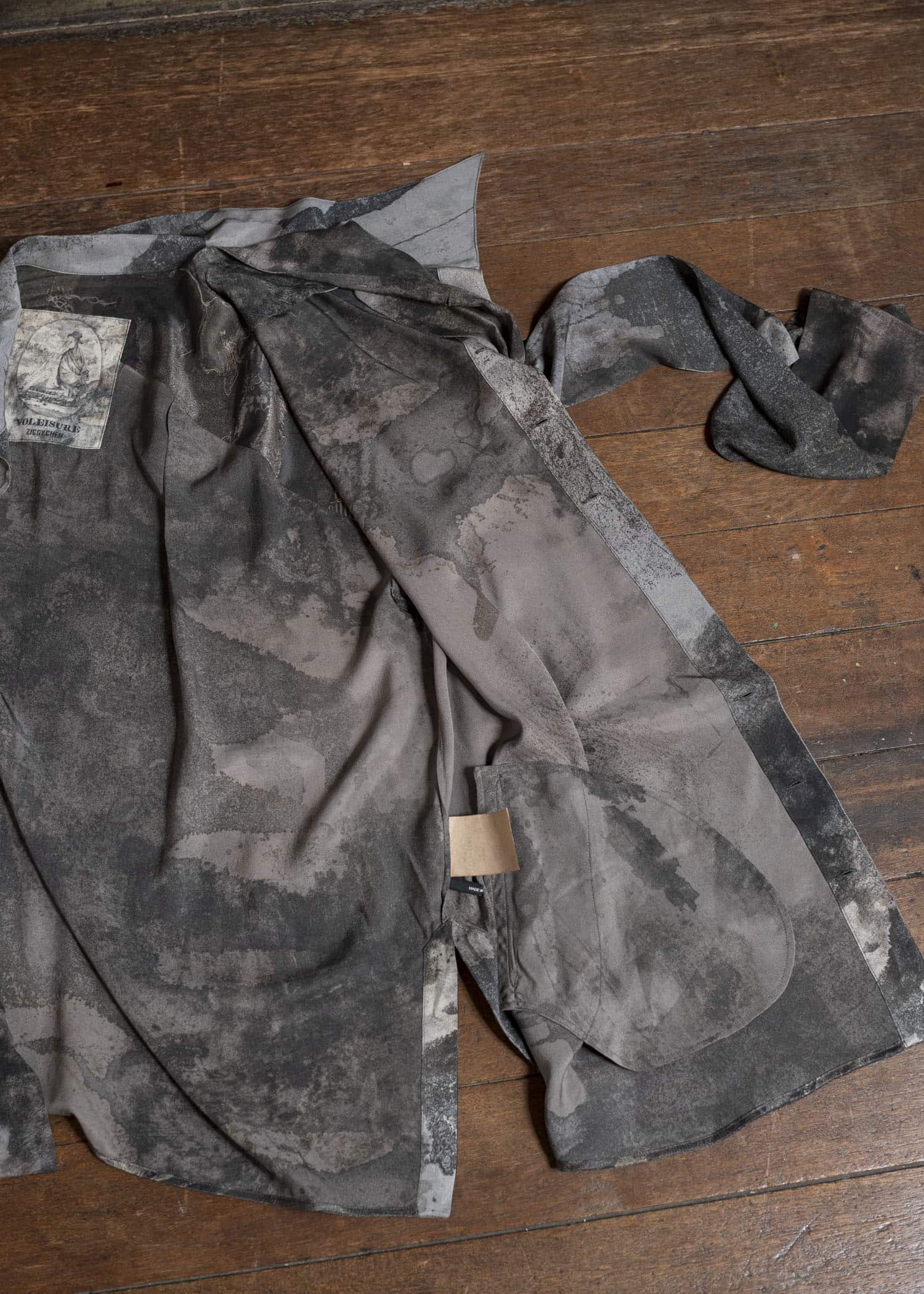 ZIGGY CHEN 0M2530747 DIGITAL PRINT ASYMMETRIC SCARF SHIRT 3