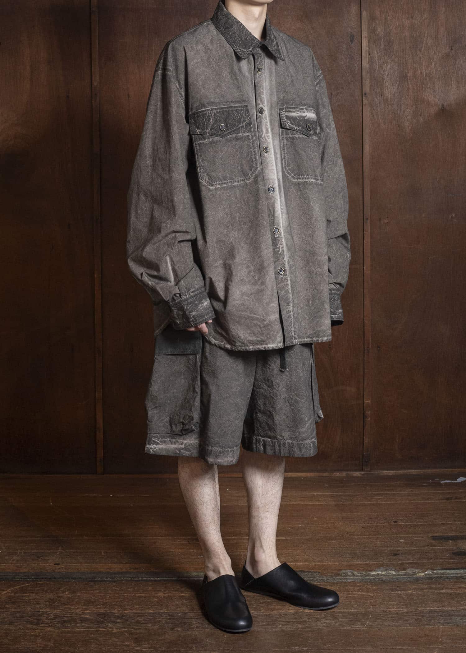 UMA WANG S6/M/UM1517 TAVIS TOP uw860 - grey brown