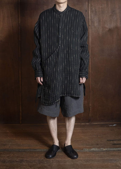 UMA WANG S6/M/UM1511 TAPESTRY TOP uw092 - black/tan