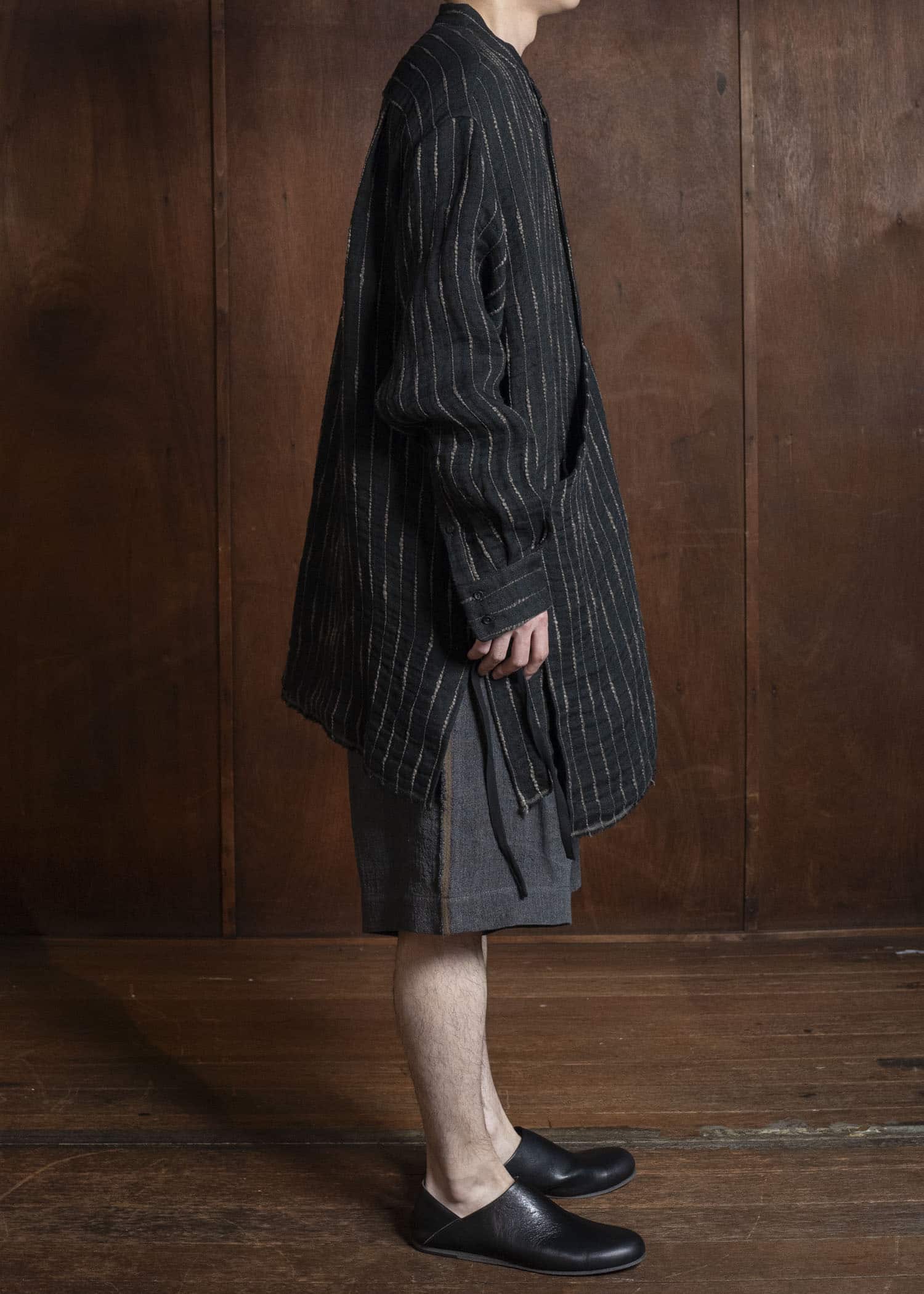 UMA WANG S6/M/UM1511 TAPESTRY TOP uw092 - black/tan