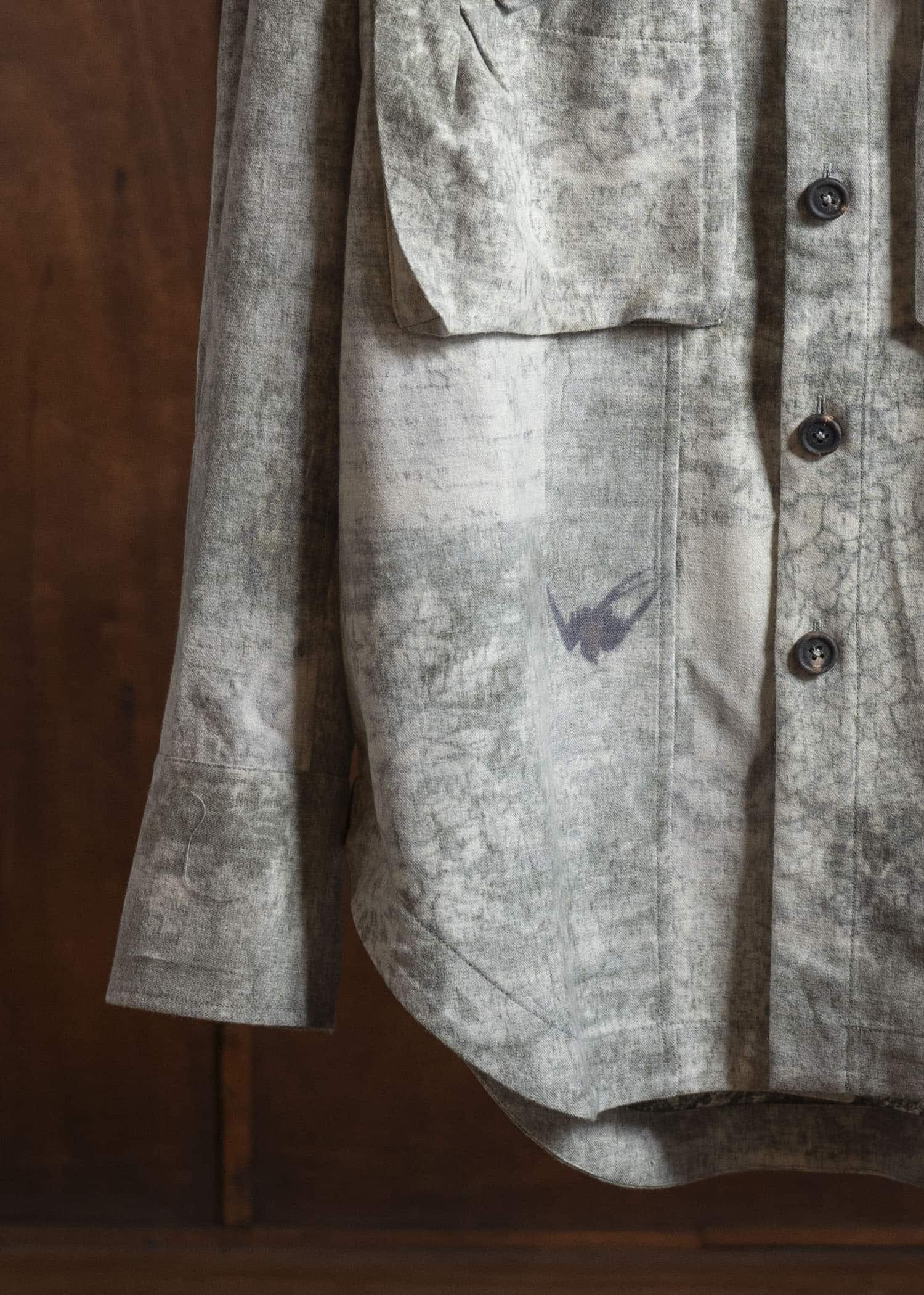 ZIGGY CHEN 0M2530735 DIGITAL PRINT WOOL SHIRT JACKET 52