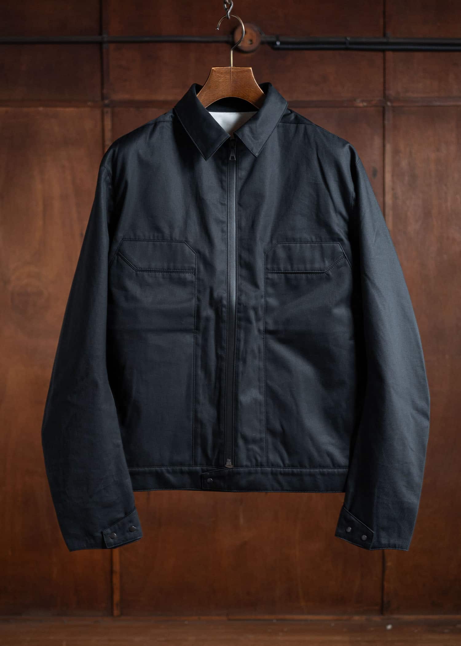 OPPOSE DUALITY Panel Harrington Jacket Cotton Black OD1006JKT-24AW