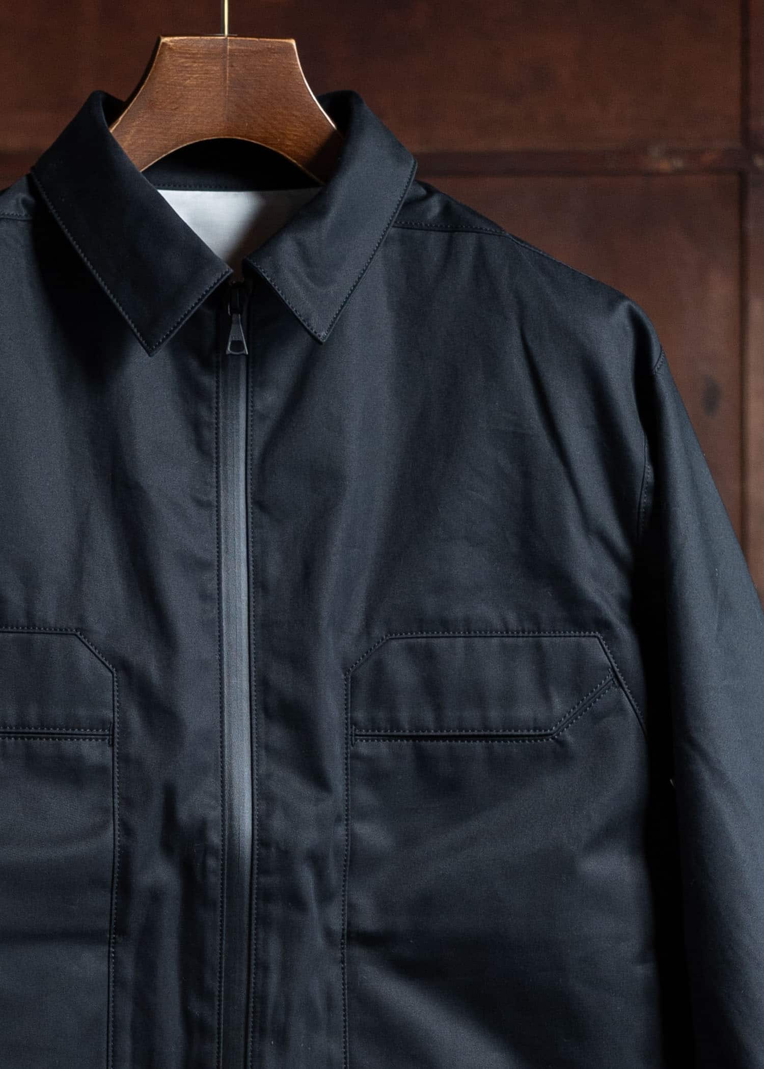 OPPOSE DUALITY Panel Harrington Jacket Cotton Black OD1006JKT-24AW