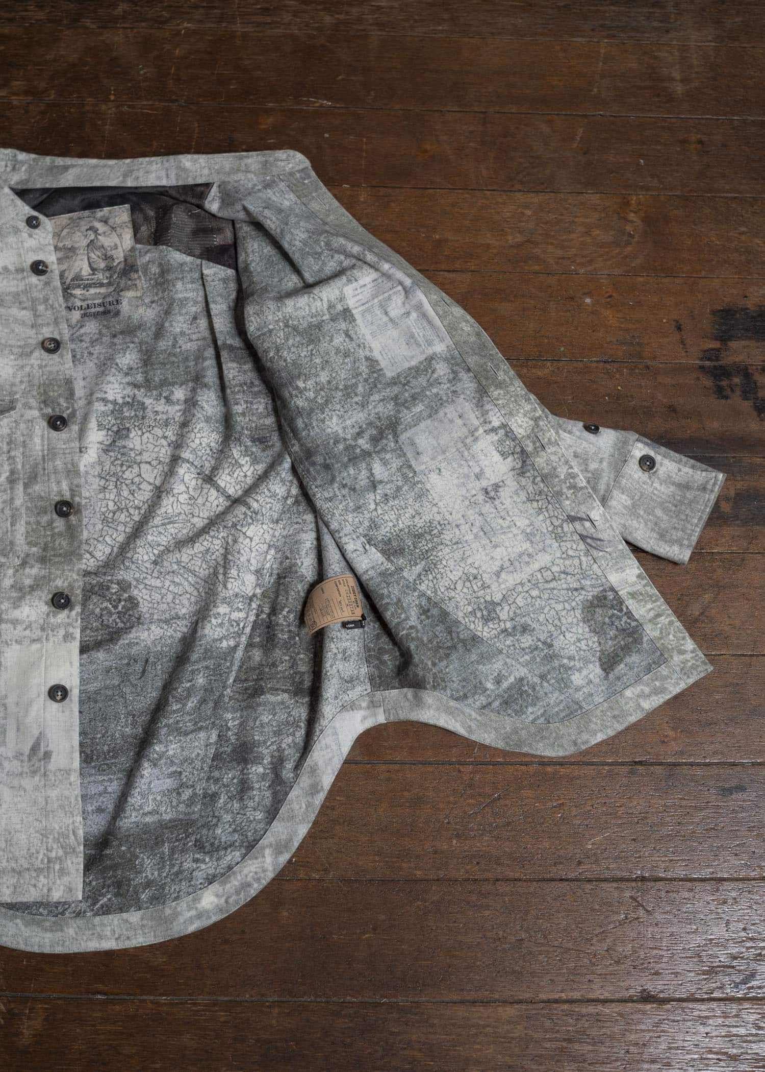 ZIGGY CHEN 0M2530735 DIGITAL PRINT WOOL SHIRT JACKET 52