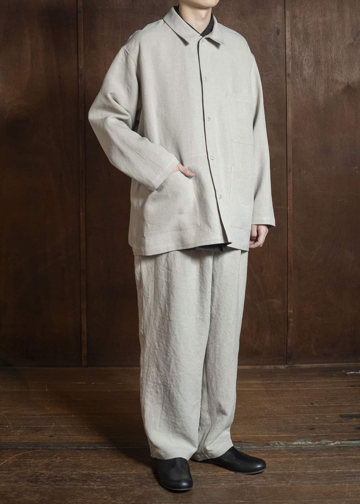 YOKO SAKAMOTO YS-26SS-27-BEIGE WORK SHIRT BEIGE