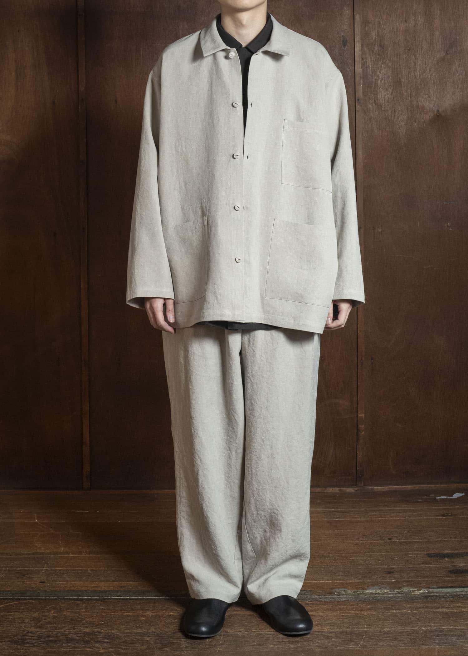 YOKO SAKAMOTO YS-26SS-27-BEIGE WORK SHIRT BEIGE