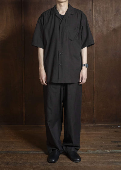 YOKO SAKAMOTO YS-26SS-49-BROWN Open Collar S/S Shirt BROWN