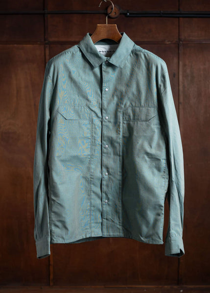 OPPOSE DUALITY Panel Shirts Cotton Green OD2002SHT-24AW