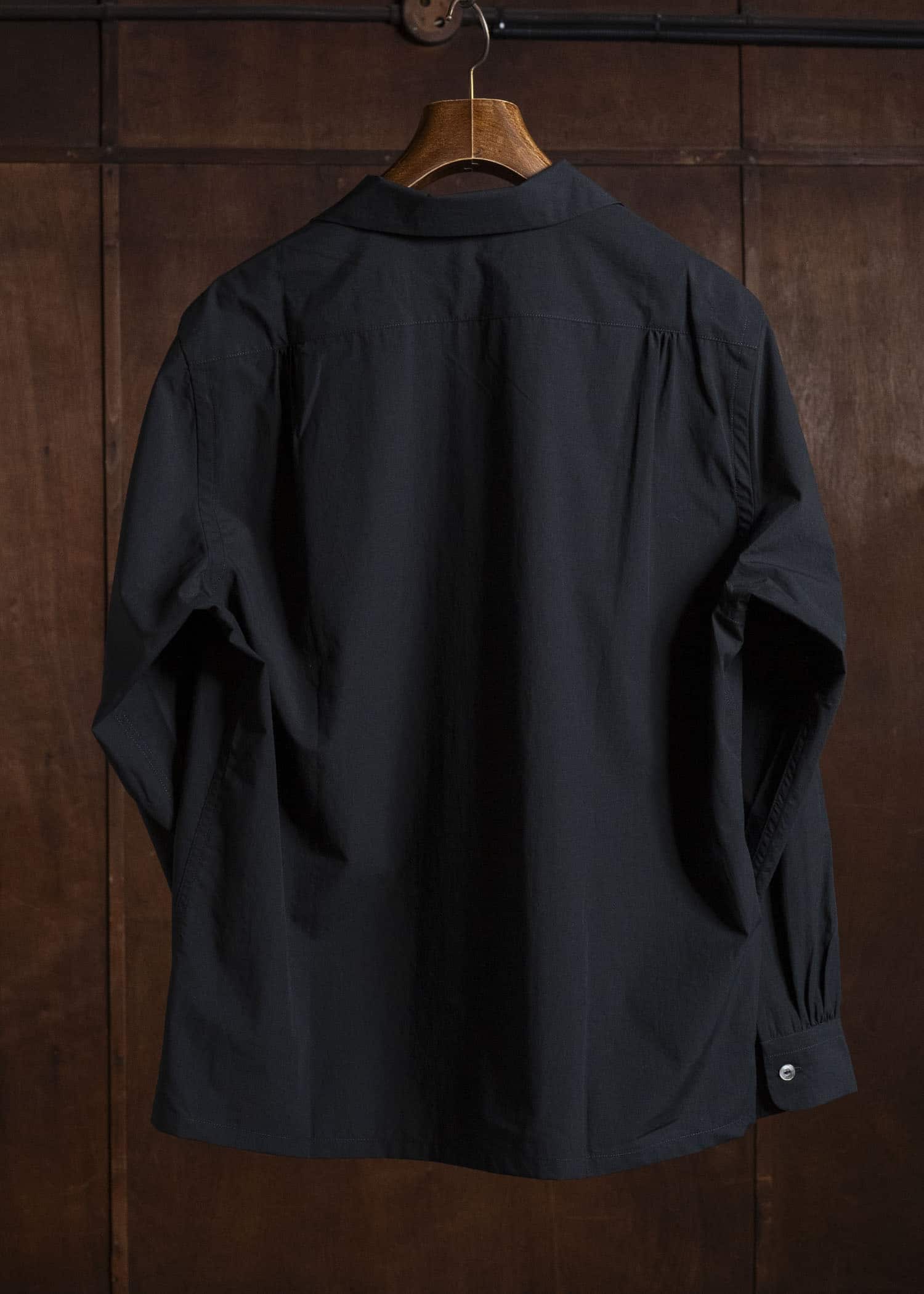 Taiga Takahashi Lot.101-Black Open Collar Shirt Black