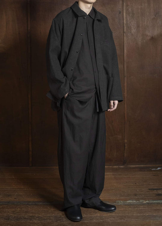 YOKO SAKAMOTO YS-26SS-27-BROWN WORK SHIRT BROWN