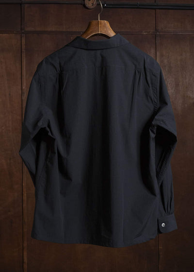 Taiga Takahashi Lot.101-Black Open Collar Shirt Black