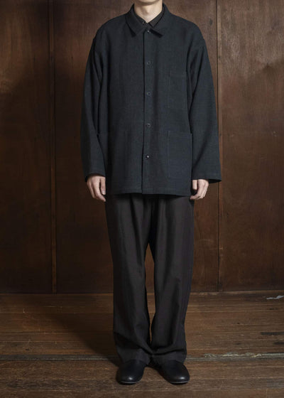 YOKO SAKAMOTO YS-26SS-27-BLACK WORK SHIRT BLACK
