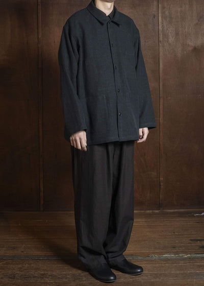 YOKO SAKAMOTO YS-26SS-27-BLACK WORK SHIRT BLACK