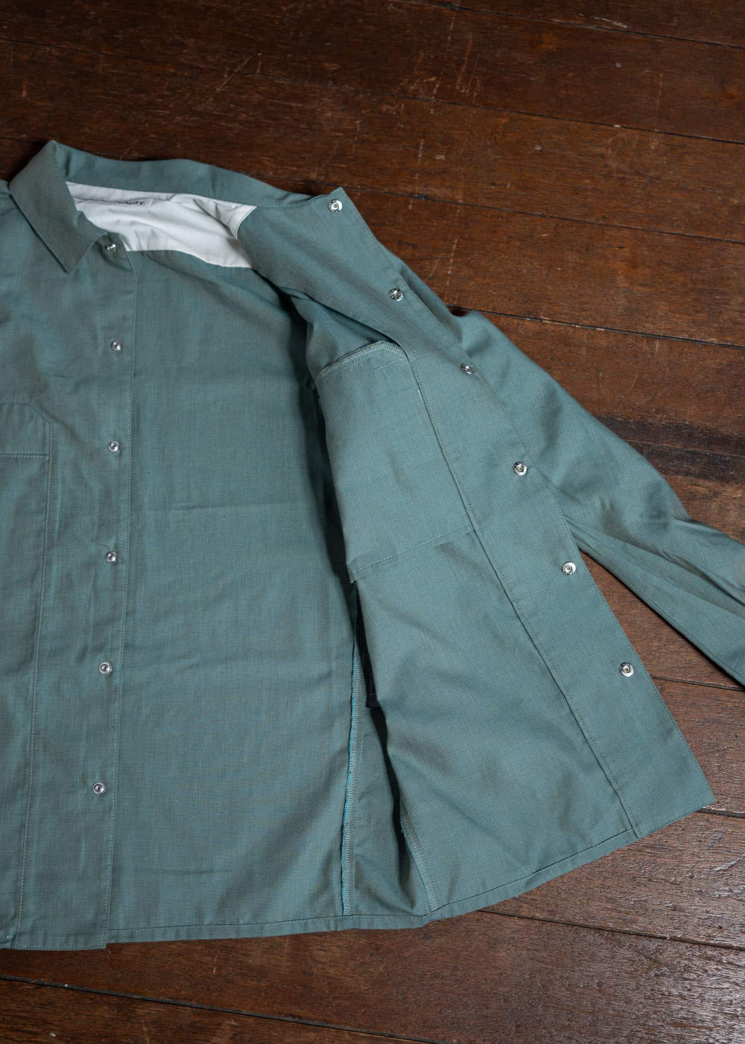 OPPOSE DUALITY Panel Shirts Cotton Green OD2002SHT-24AW