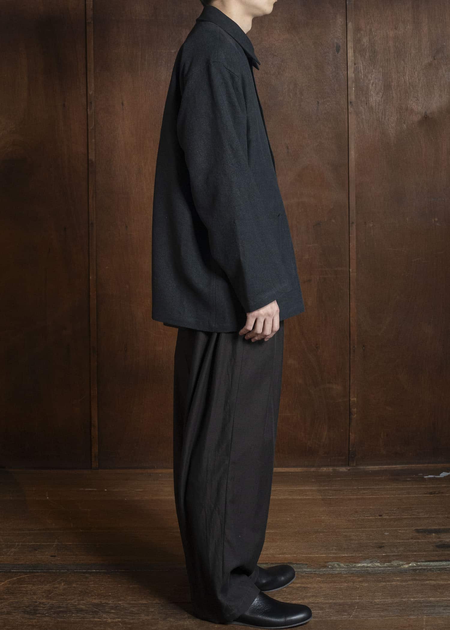 YOKO SAKAMOTO YS-26SS-27-BLACK WORK SHIRT BLACK