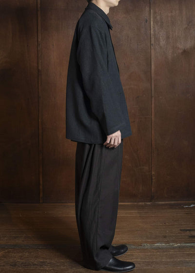 YOKO SAKAMOTO YS-26SS-27-BLACK WORK SHIRT BLACK