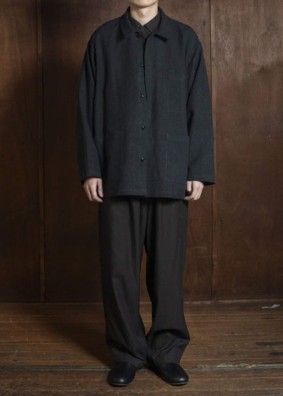 YOKO SAKAMOTO YS-26SS-27-BLACK WORK SHIRT BLACK