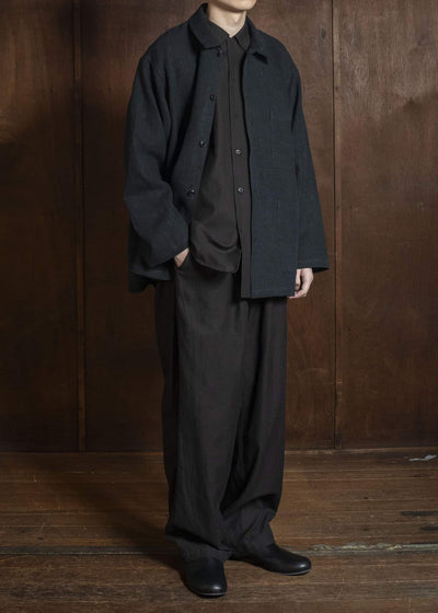 YOKO SAKAMOTO YS-26SS-27-BLACK WORK SHIRT BLACK